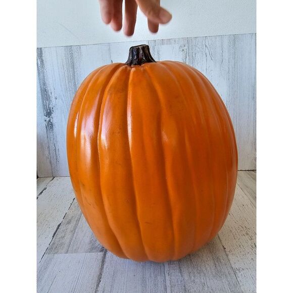 Sugar skull pumpkin jack-o'-lantern beaded Halloween unique decor prop - Picture 3 of 7